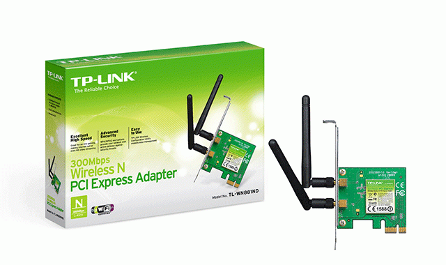TP-LINK Wireless PCI Express/PCI Adapter - Bộ chuyển đổi PCI Express Không dây Chuẩn N 300Mbps -TL-WN881ND