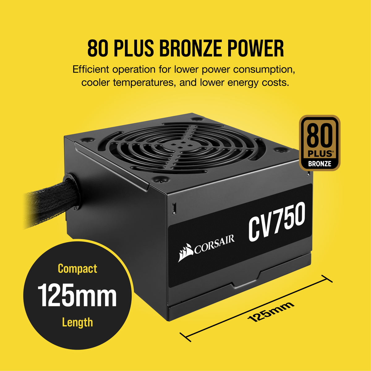 Nguồn Corsair CV750 - 750w 80 Plus Bronze (CP-9020237-NA)