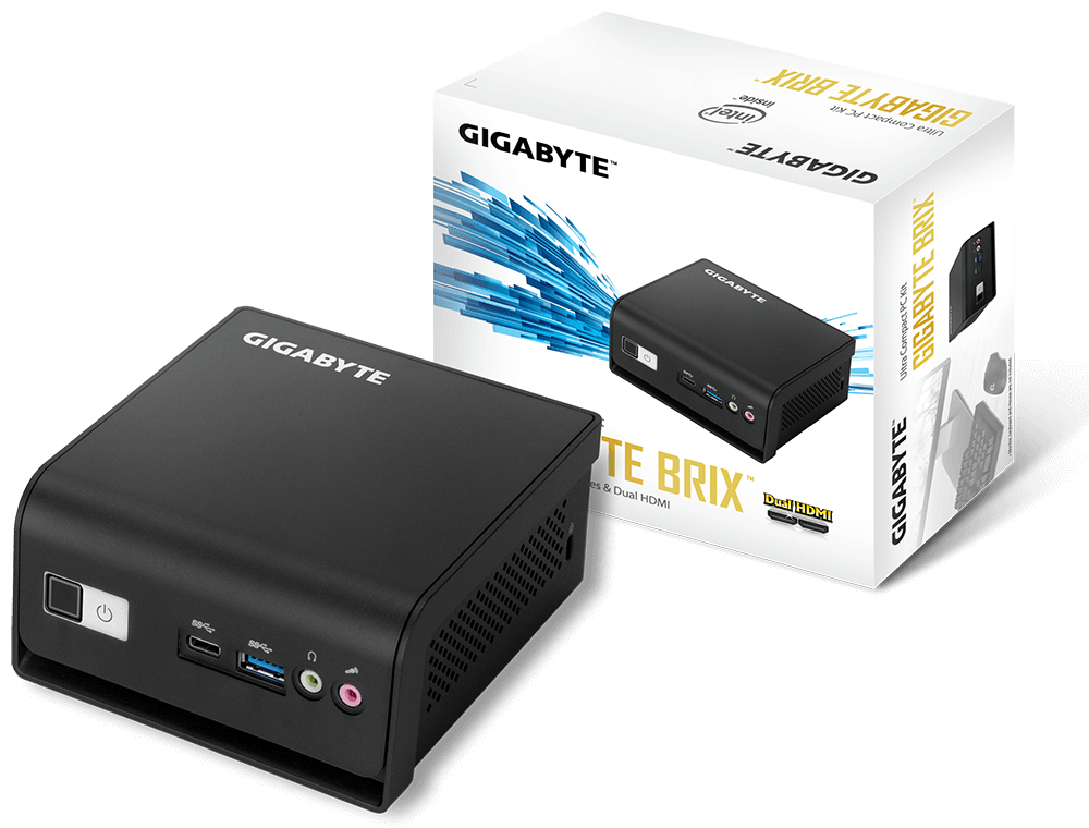 Mini PC Kit Gigabyte GB-BR (GB-BLCE-4105R) tích hợp chip Celeron J4105 (2.5GHz)