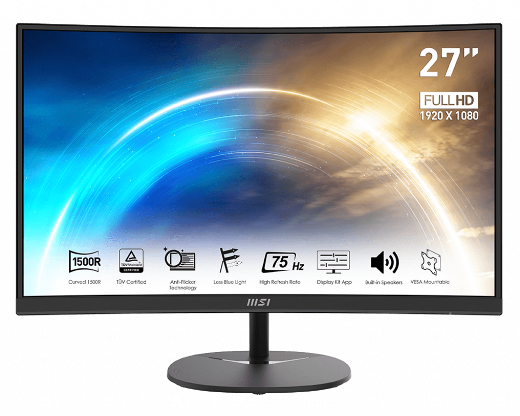 Màn Hình Cong MSI Pro MP271C (27 inch, 1920 x 1080, 75Hz, VA, 5ms, Curved 1500R, Tích hợp loa)