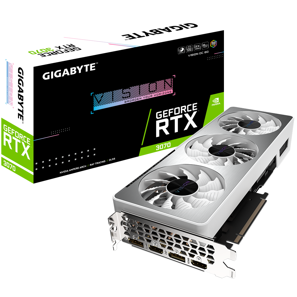 VGA GIGABYTE GeForce RTX™ 3070 VISION OC 8G N3070VISION OC-8GD