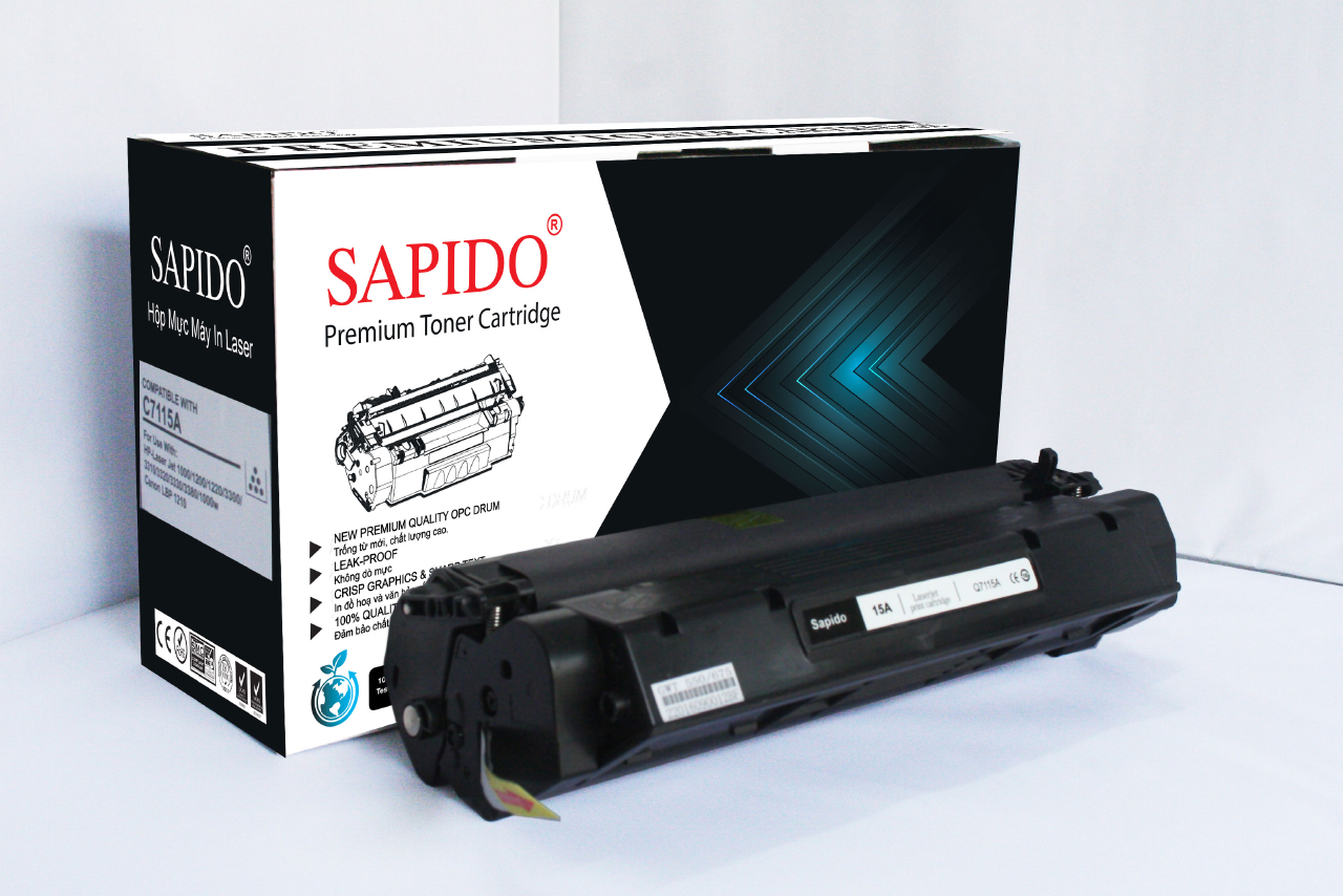 MỰC SAPIDO Model 15A  DÙNG CHO MÁY  HP 1000/1200/1220/3300/3310/3320/3330/3380/1000w Canon LBP 1210   (2,500 trang)