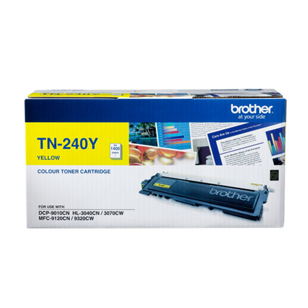 Mực hộp máy in laser Brother TN-240Y - Yellow - Dùng cho máy Brother HL-3040CN/ HL-3070CW/ DCP-9010CN/ MFC-9120CN/ 9320CW