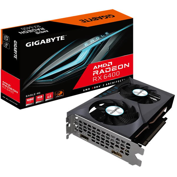 Card màn hình Gigabyte RX 6400 Eagle 4GB GDDR6 (GV-R64EAGLE-4GD)