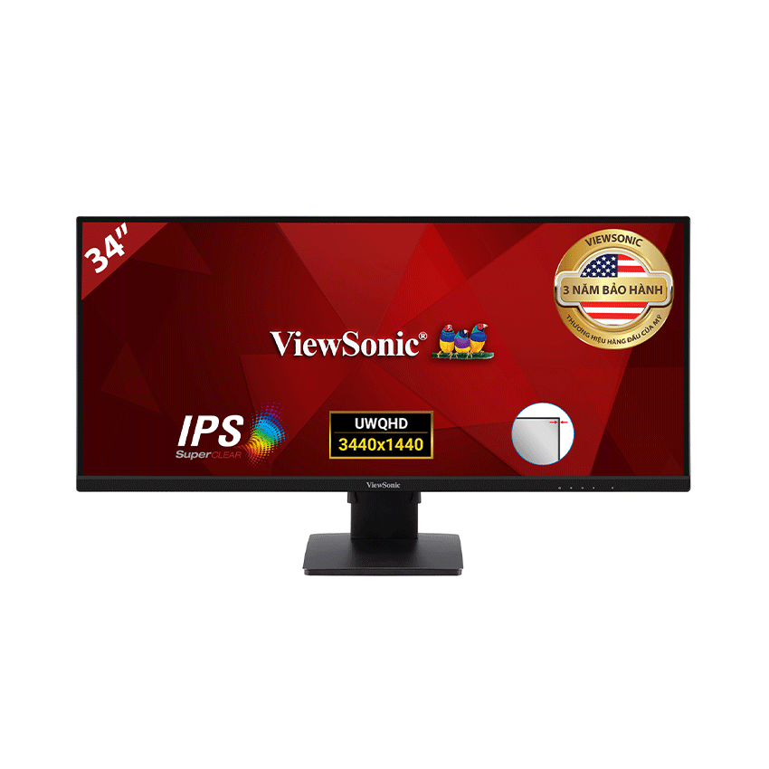 MÀN HÌNH VIEWSONIC VA3456-MHDJ (34INCH/WQHD/IPS/75HZ/4MS/400NITS/HDMI+DP/LOA)