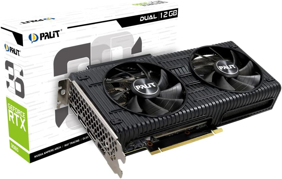 VGA Palit GeForce RTX 3060 LHR Dual 12GB GDDR6 (NE63060019K9-190AD)