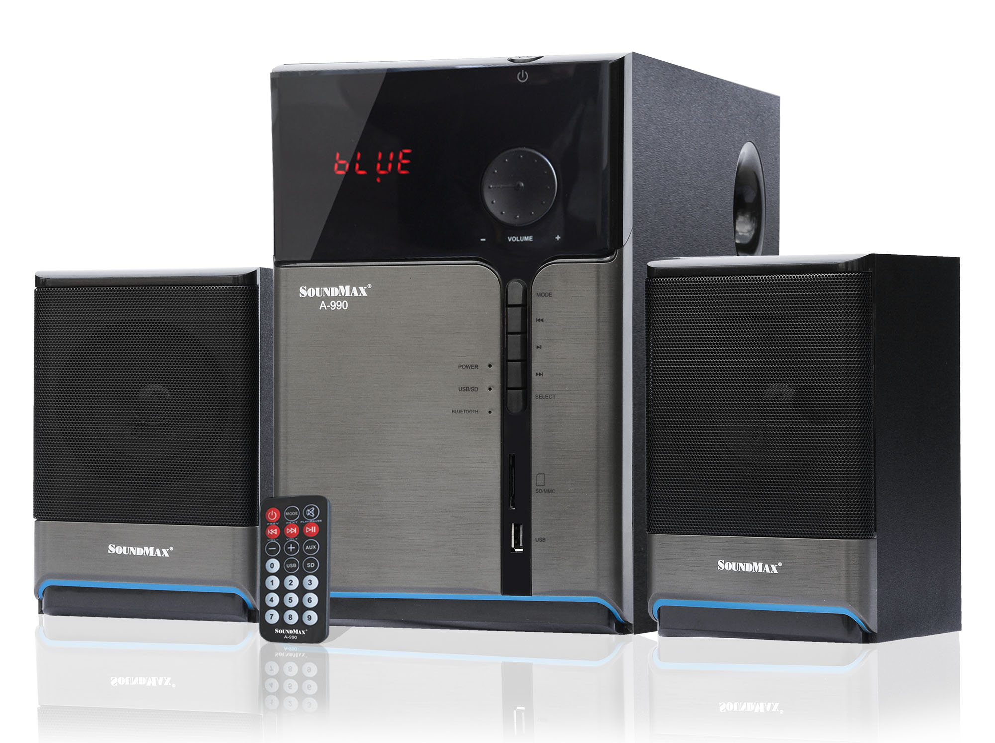 Loa Soundmax A 990 /2.1 kênh,Bluetooth, USB, Thẻ nhớ, Remote.