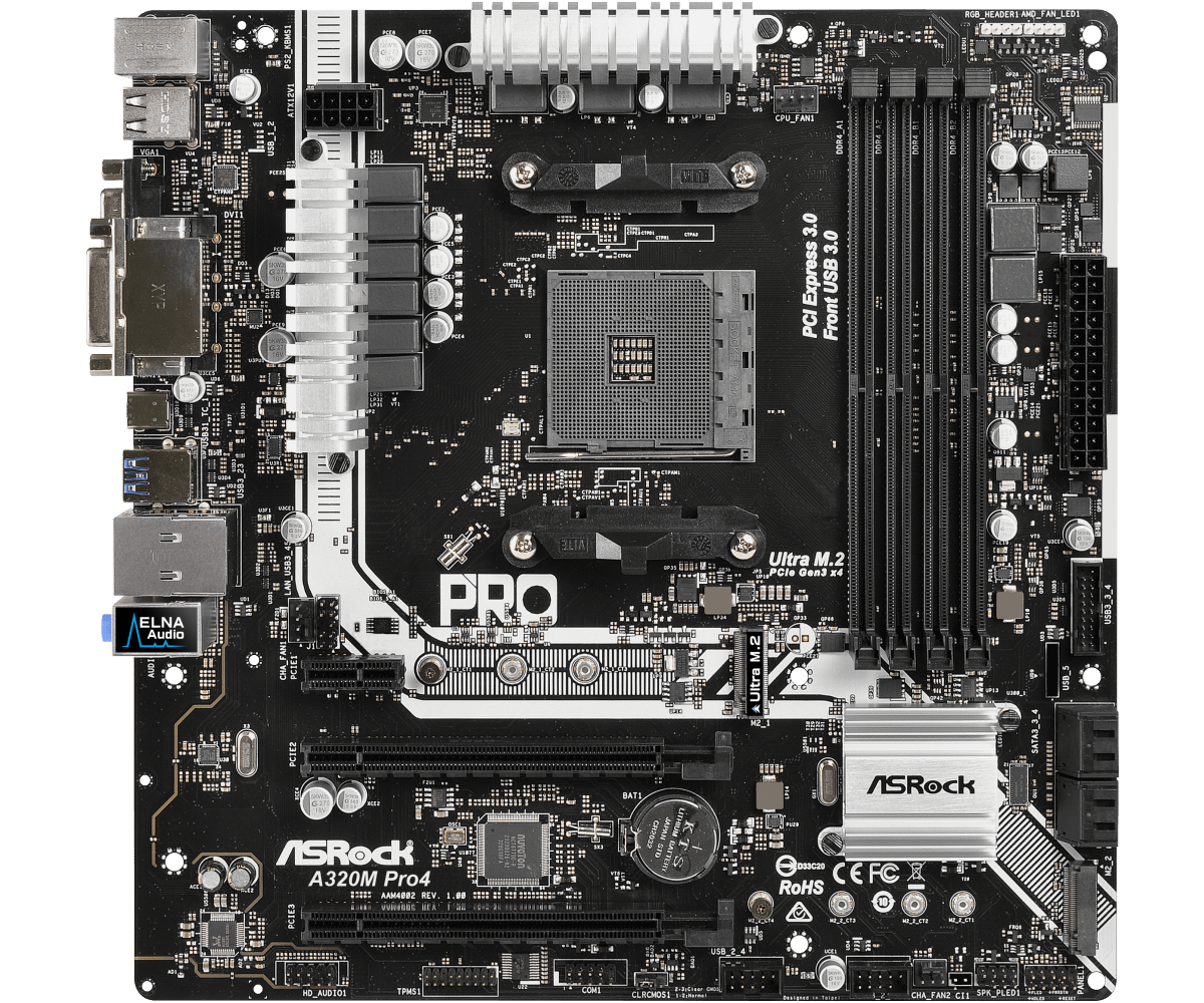 Main Asrock A320M Pro 4 Socket AM4