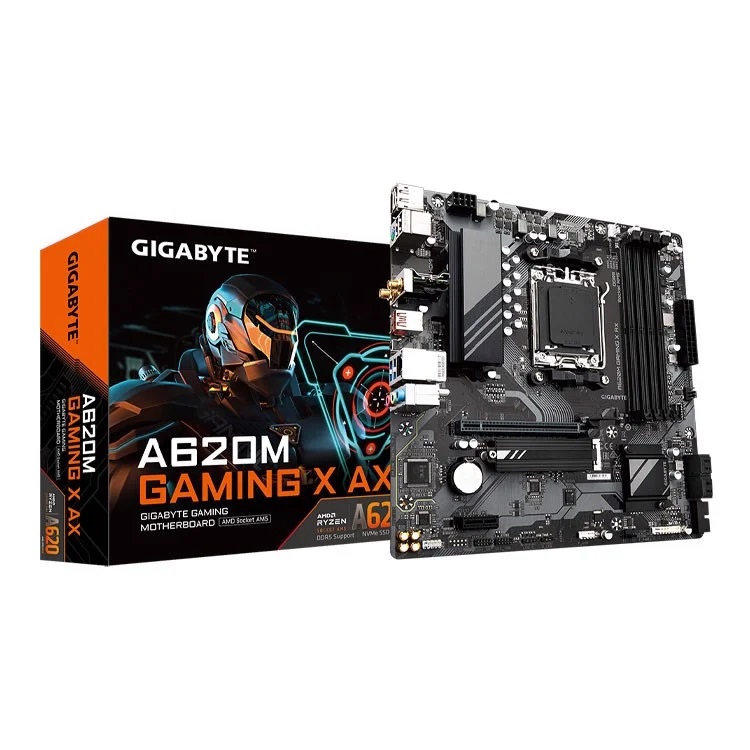 Bo Mach Chủ Gigabyte A620M GAMING X AX (AMD A620M, m-ATX, Socket AM5, 4 khe ram DDR5)