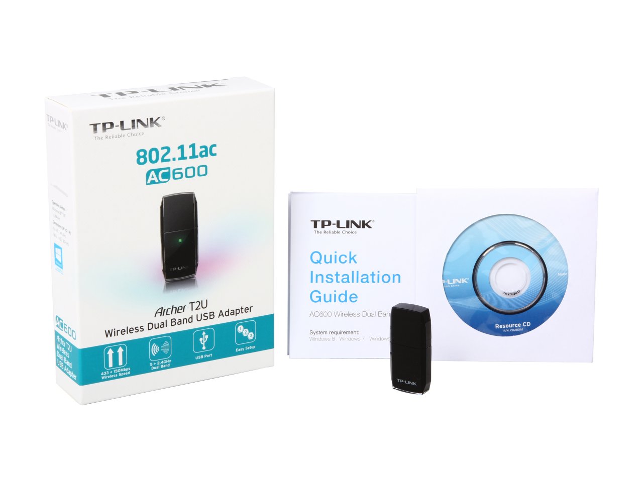 TP-LINK Wireless USB Adapter- Bộ chuyển đổi USB Không dây Băng tần kép AC600 - Archer T2U