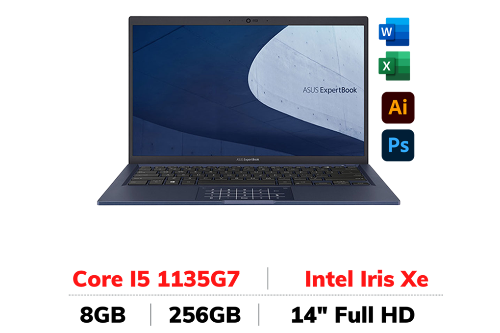 Laptop Asus ExpertBook B1400CEAE-EK3724 ( i5 1135G7 | 8GB RAM | 256GB SSD | 14 inch FHD | Đen)