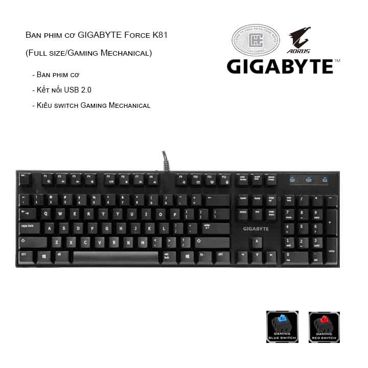 Bàn phím cơ GIGABYTE Force K81