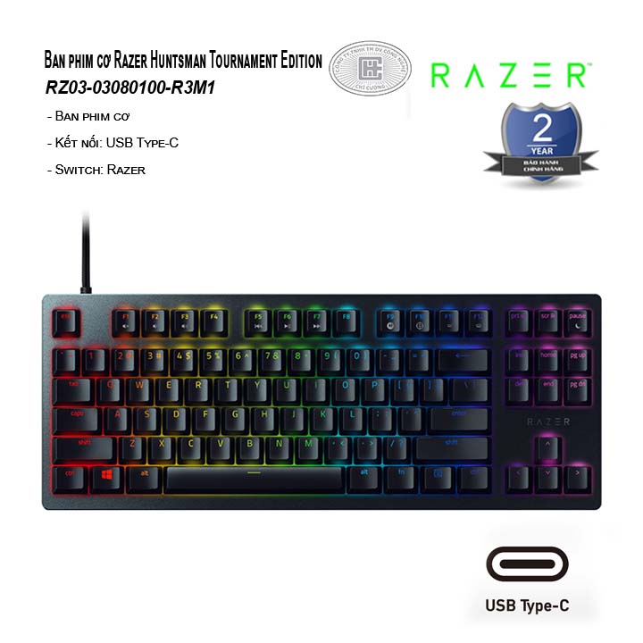 Bàn phím cơ Razer Huntsman Tournament Edition (Linear Optical Red Switch) (RZ03-03080100-R3M1)