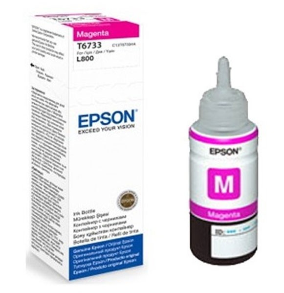 MỰC IN EPSON - C13T673300 MAGENTA - MÁY SỬ DỤNG: L800