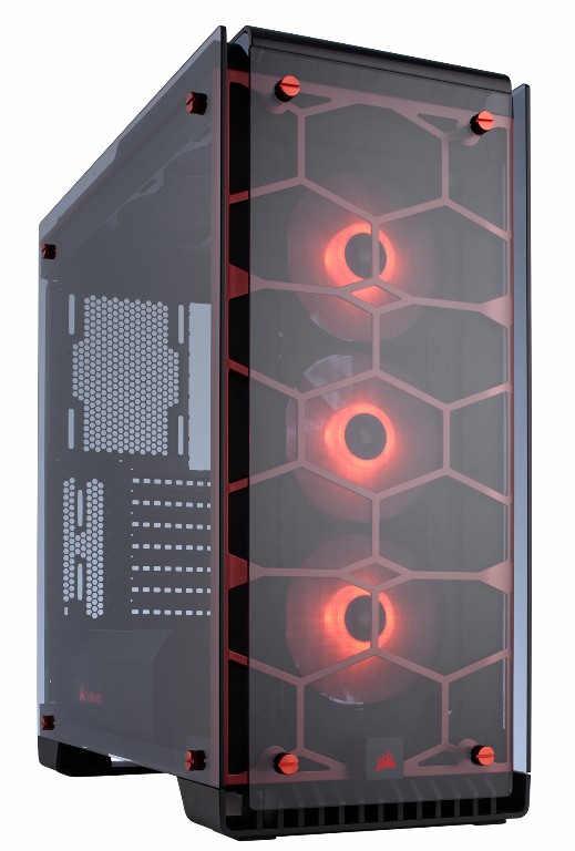 THÙNG CASE CORSAIR - Crystal Series 570X Red RGB -Tempered Glass- kính cường lực - CC-9011111-WW