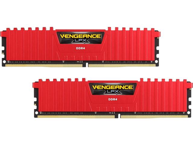 RAM CORSAIR PC DDR4 8GB Bus 2133 ( 4gb * 2) - CMK8GX4M2A2133C13R - RED 