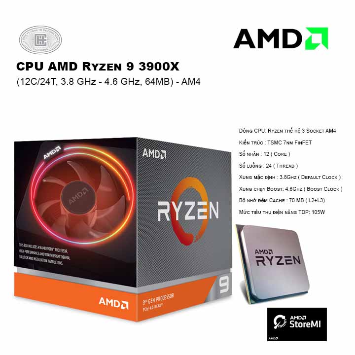 CPU AMD Ryzen 9 3900X