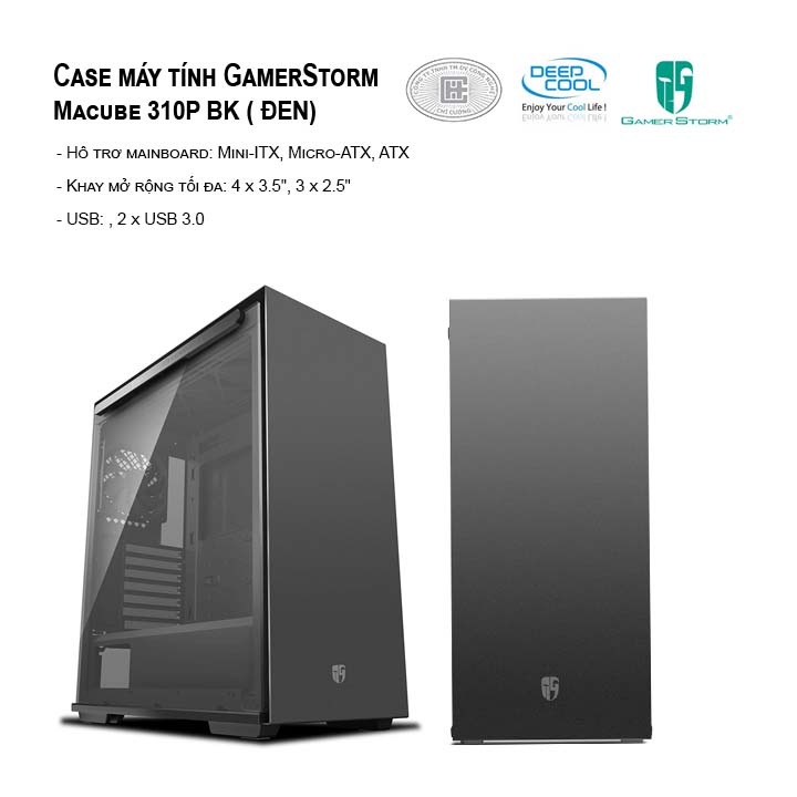 Case DEEPCOOL Macube 310P BK - Mid Tower (ĐEN)