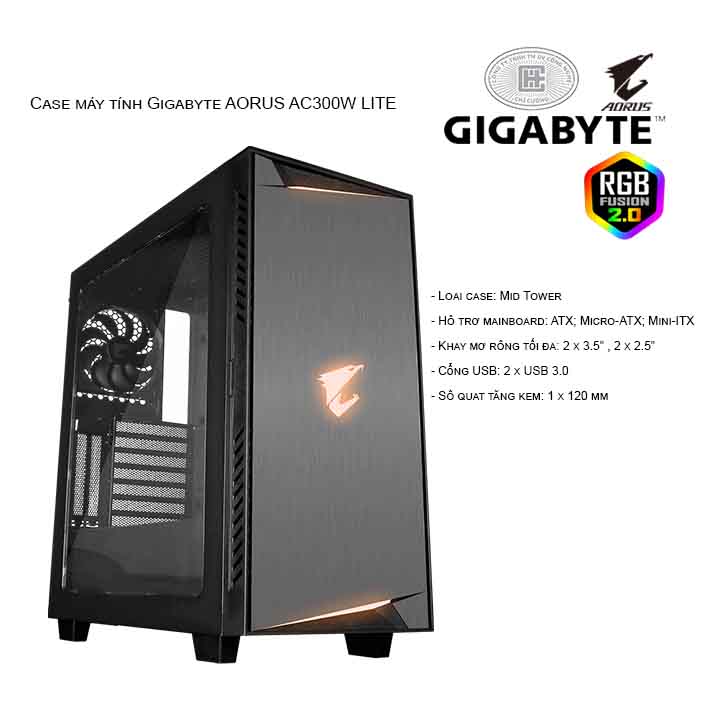 Thùng máy/ Case Gigabyte AORUS AC300W LITE