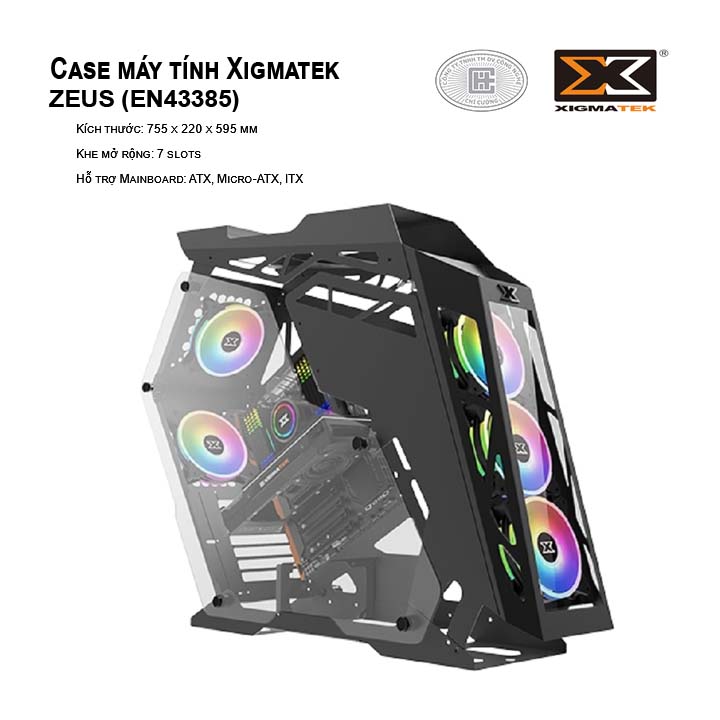 Case máy tính XIGMATEK ZEUS - EN43385 PREMIUM GAMING 
