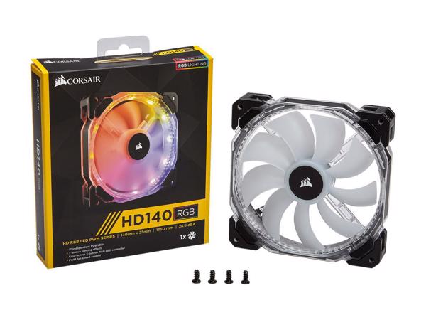 FAN CASE CORSAIR HD 140 RGB LED - Hộp 1 FAN - CO-9050068-WW