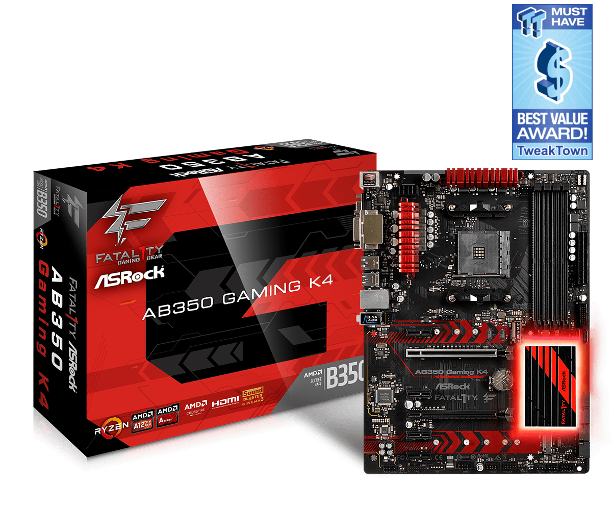 Main Asrock AB350 GAMING K4  socket AM4