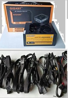 BỘ NGUỒN GIGABIT 1600: MAX POWER OUTPUT: 1600W - CHUYÊN CHO BITCOIN