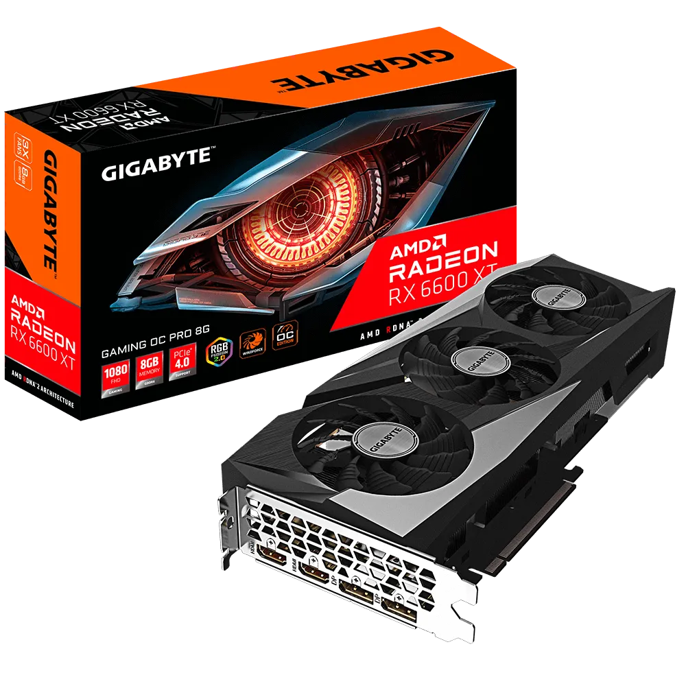 VGA GIGABYTE Radeon RX 6600 XT GAMING OC PRO 8G (GV-R66XTGAMINGOC PRO-8GD)