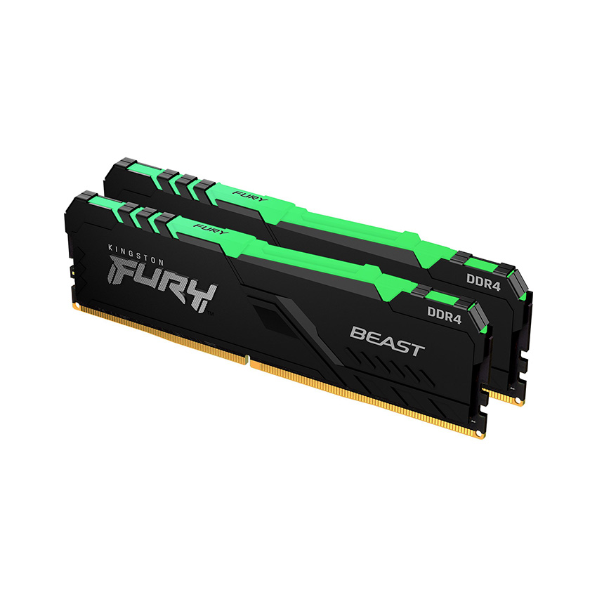 RAM KNGSTON FURY BEAST RGB 16GB (8GB x2) BUS 3600MHz CL17