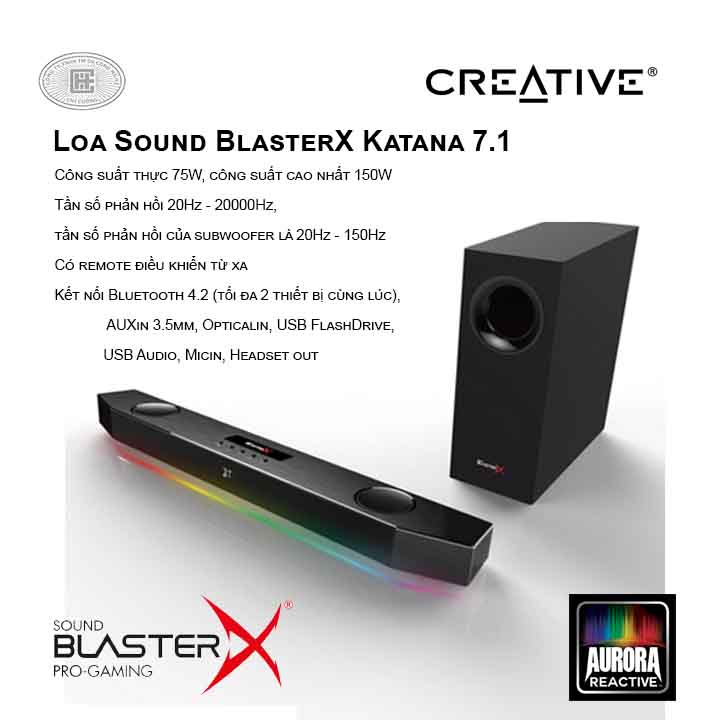 Loa Creative Sound BlasterX Katana 7.1