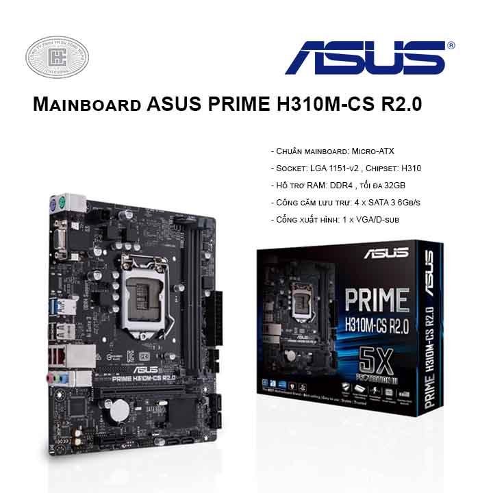 Mainboard ASUS PRIME H310M-CS R2.0