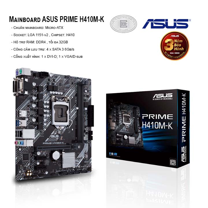 Mainboard ASUS PRIME H410M-K 