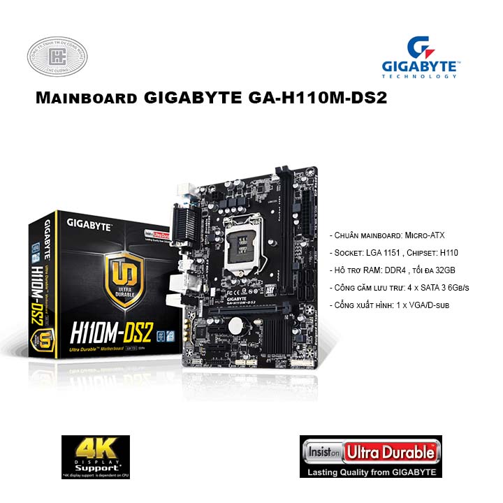 Mainboard GIGABYTE GA-H110M-DS2 