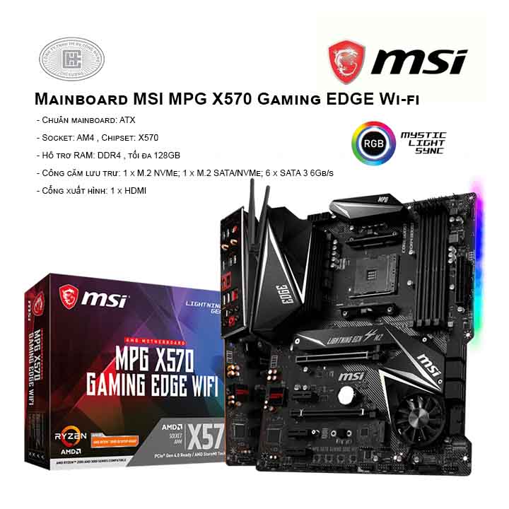 Mainboard MSI MPG X570 Gaming EDGE Wi-fi - SOCKET AM4