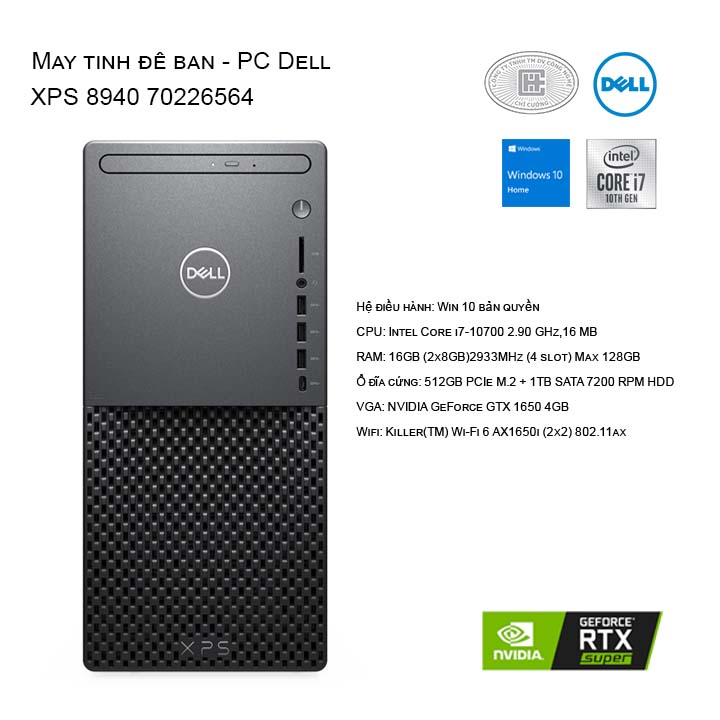Máy tính để bàn - PC Dell XPS 8940 70226564