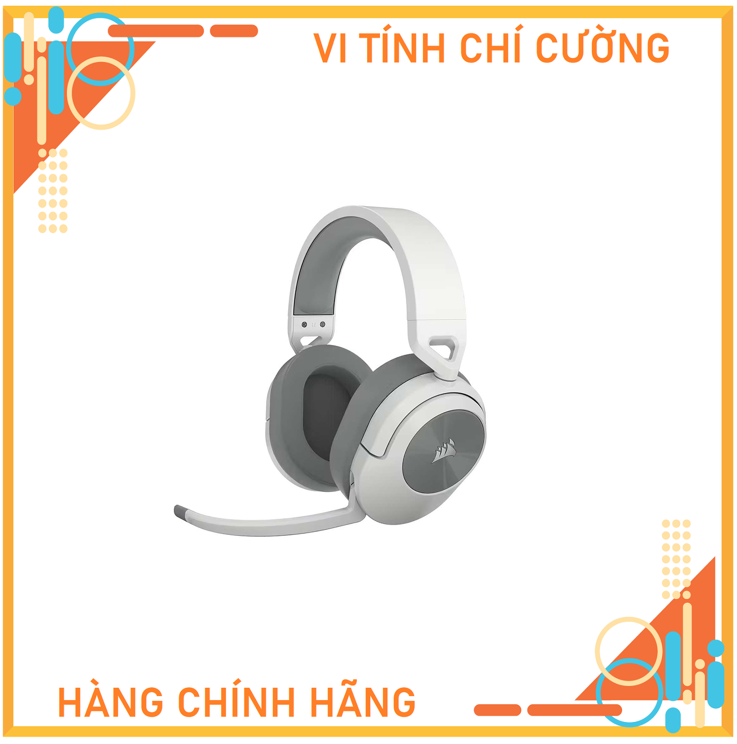 TAI NGHE GAMING KHÔNG DÂY CORSAIR HS55 WIRELESS WHITE CA-9011281-AP