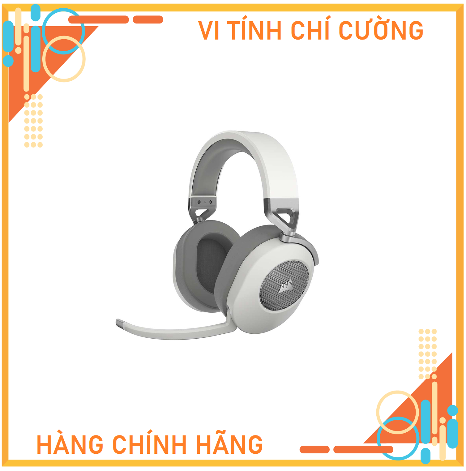 TAI NGHE GAMING KHÔNG DÂY CORSAIR HS65 WIRELESS WHITE CA-9011286-AP