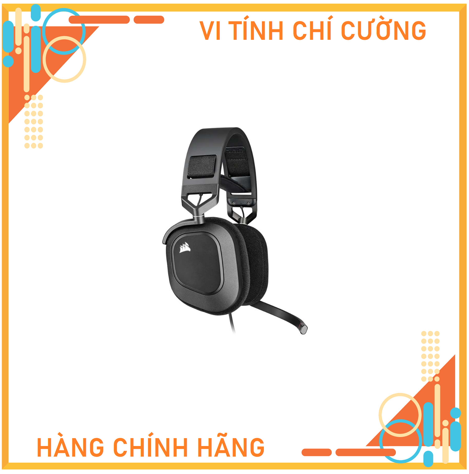 Tai nghe Corsair HS80 RGB USB Carbon CA-9011237-AP