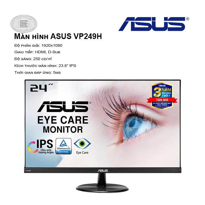 Màn Hình ASUS VP249H (FullHD/IPS/60Hz/5ms/2xLoa 1.5W)