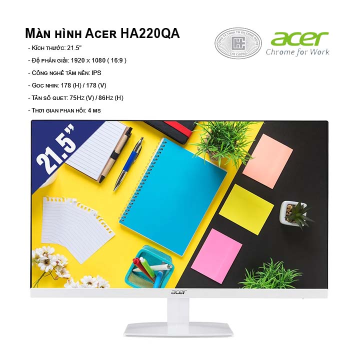 Màn hình Acer HA220QA (1920 x 1080/IPS/86Hz/4 ms)