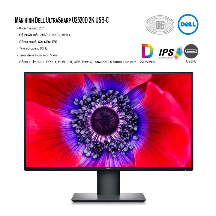 Màn hình Dell UltraSharp U2520D 25 inch QHD - usb type C