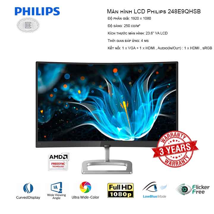 Màn hình LCD Philips 248E9QHSB (CONG)