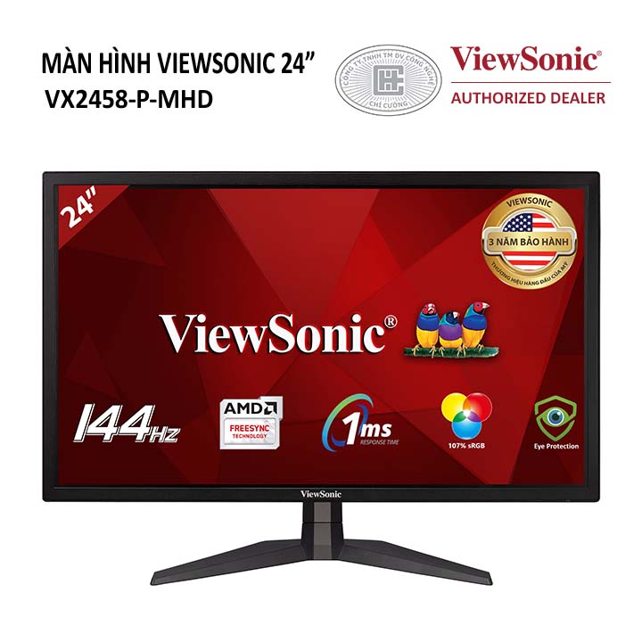 Màn hình Viewsonic VX2458-P-MHD (23.6inch/FHD/VA/144Hz/1ms/250nits/HDMI+DP/FreeSync/Loa/Cong)