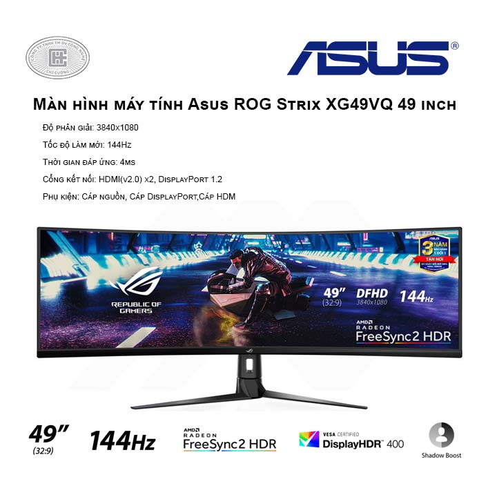 Màn hình Asus ROG Strix XG49VQ 49 inch Super ultra wide Cong 144HZ