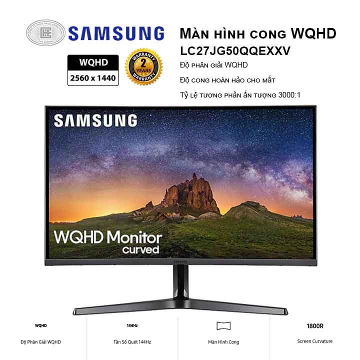 Màn hình Samsung LC27JG50QQEXXV (2560x1440/ VA/ 144Hz/ 4ms)