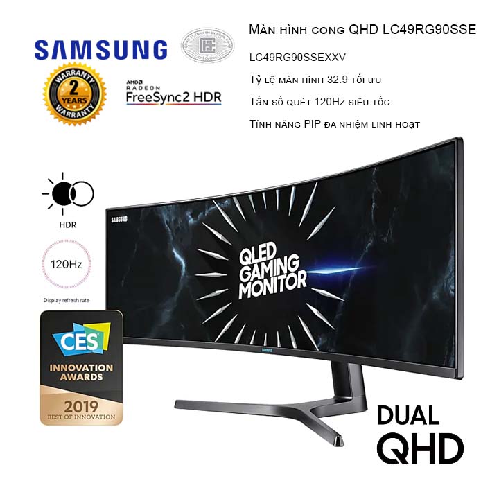 Màn hình Samsung LC49RG90SSEXXV 49inch QHD 120Hz Cong