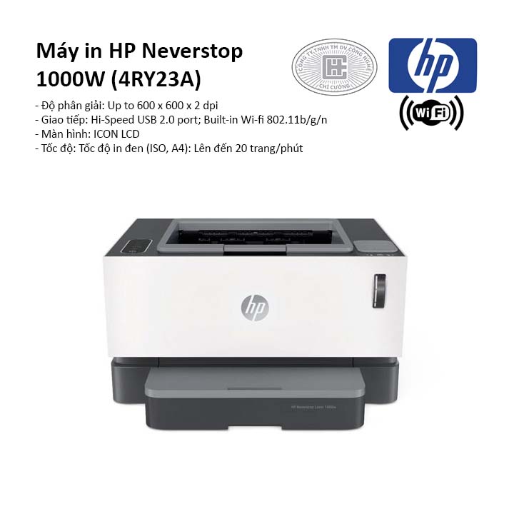 Máy in laser trắng đen HP Neverstop 1000W (4RY23A)
