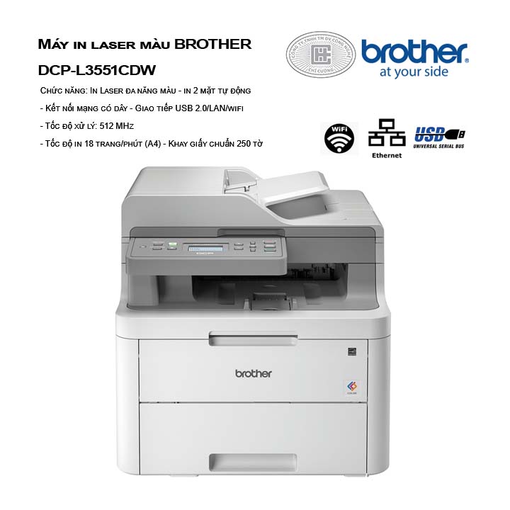 MÁY IN LASER MÀU BROTHER DCP-L3551CDW