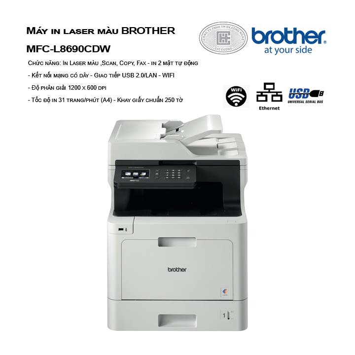 máy in laser màu đa chức năng brother MFC-L8690CDW