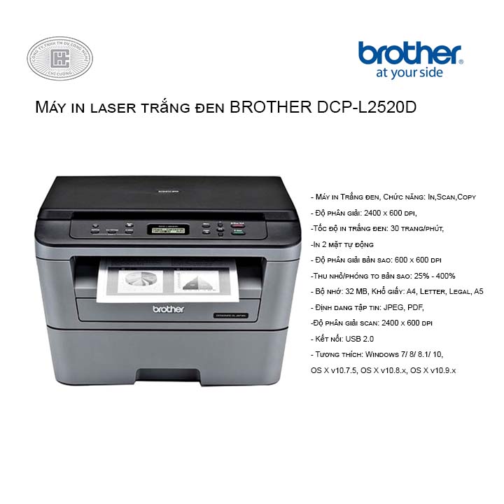 Máy in laser Brother DCP-L2520D đa chức năng  (mới về)